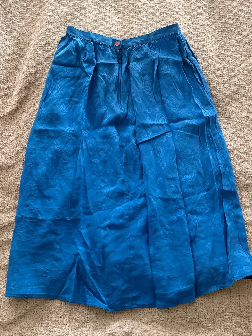 Blue Women's Midi Skirt - Lightweight Flowing Silhouette